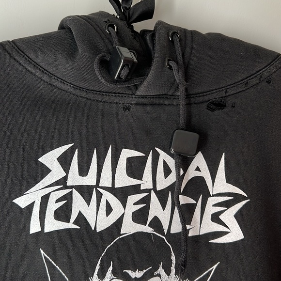 FREE SHIPPING Vintage Suicidal Tendencies Hoodie Sweatshirt Band Merchandise - Picture 9 of 14